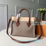 Top Quality Replica L---V On My Side Grey Nappa Softy Leather Women's Handbag